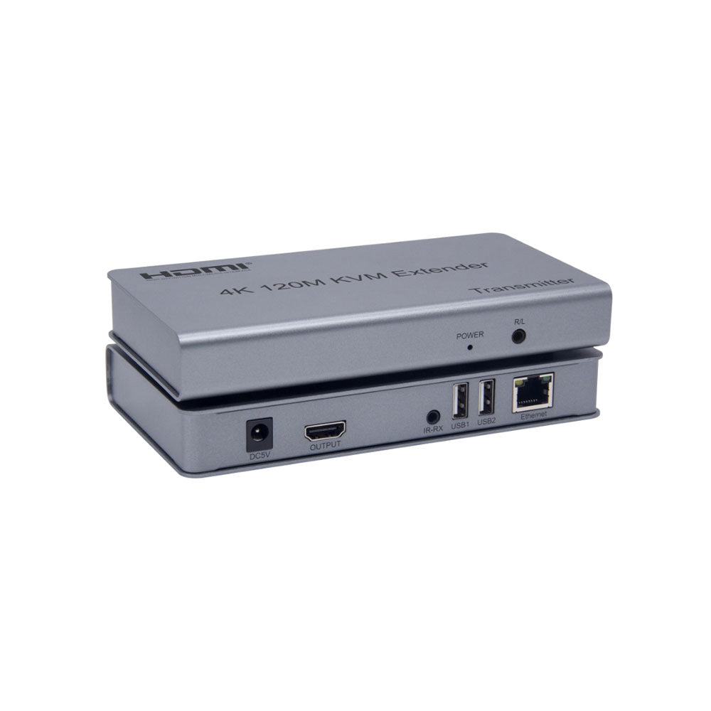 HDMI 4K KVM EXTENDER 120M CAT5E/6 WITH USB, IR & AUDIO