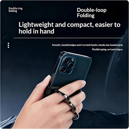 Rotatable Dual-Ring Three-Finger Phone Holder