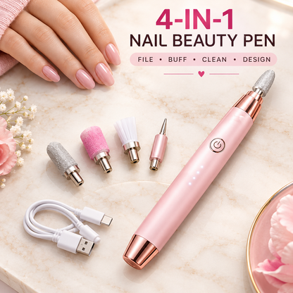 4-in-1 Nail Beauty Pen | File, Buff, Clean & Create Nail Art
