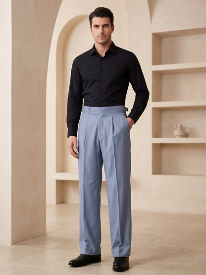 Ash Grey Imported Straight Fit Gurkha Pant (FDT-446)