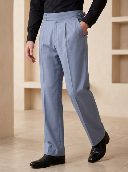 Ash Grey Imported Straight Fit Gurkha Pant (FDT-446)