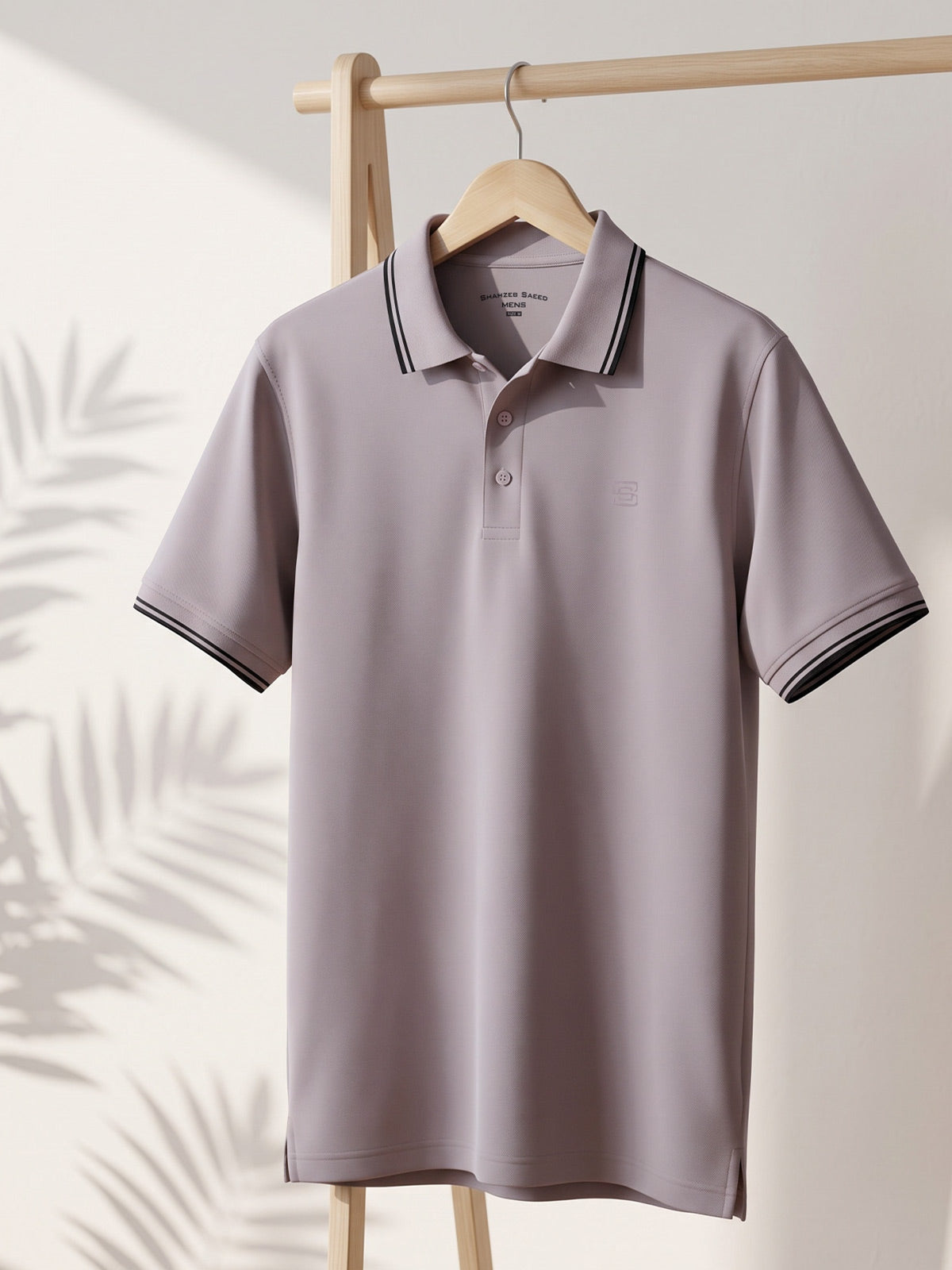 Beige Contrast Tipping Polo T-Shirt (POLO-1291)
