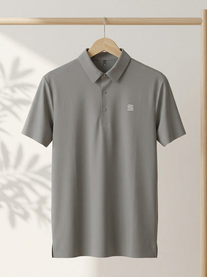 Beige Nylon Spandex Polo (POLO-1335)