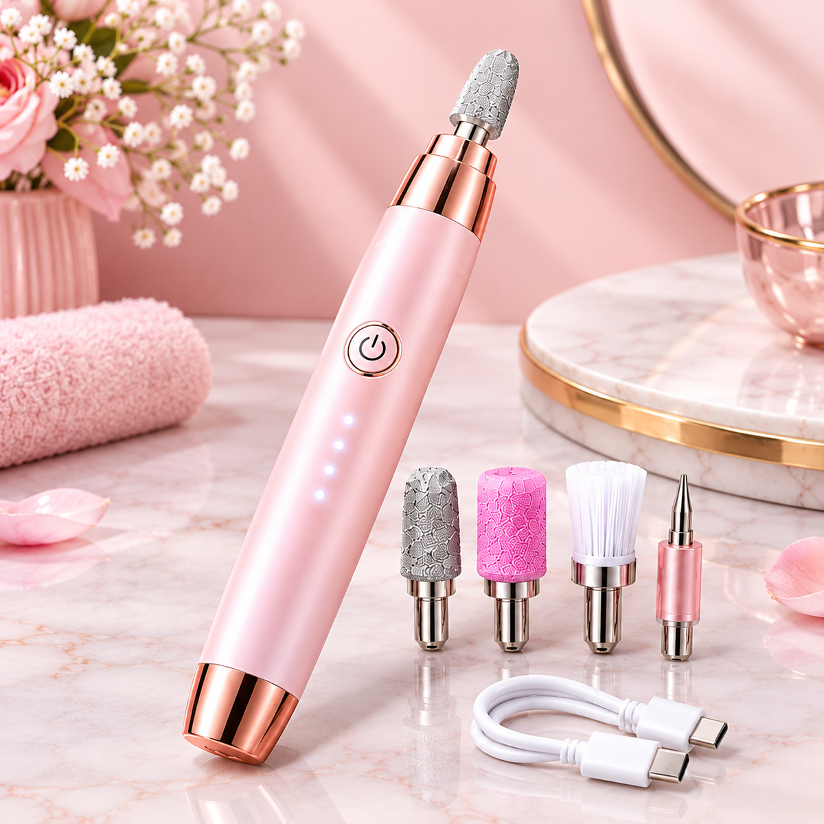 4-in-1 Nail Beauty Pen | File, Buff, Clean & Create Nail Art