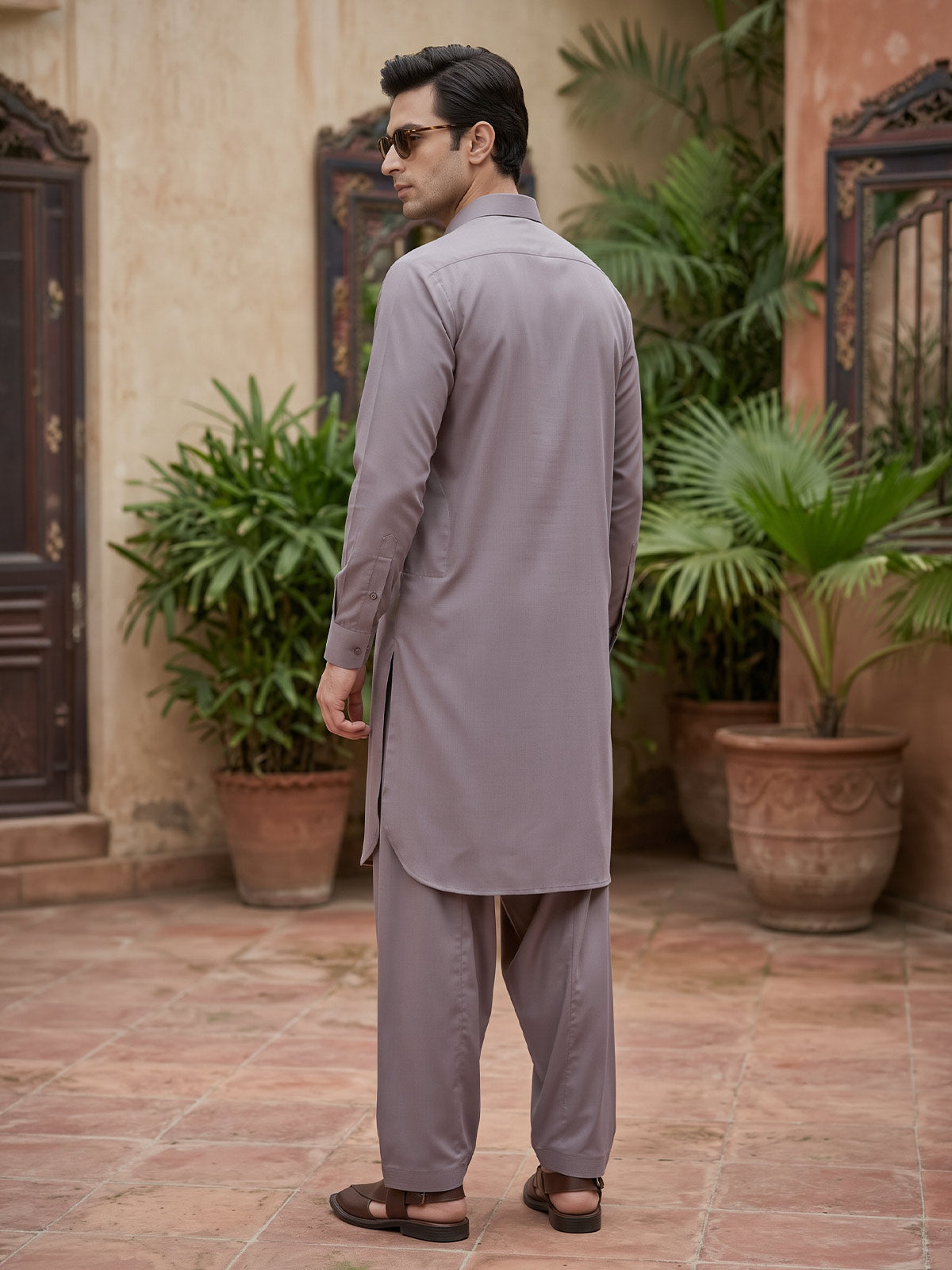 Beige Designer Shalwar Kameez (SK-726)