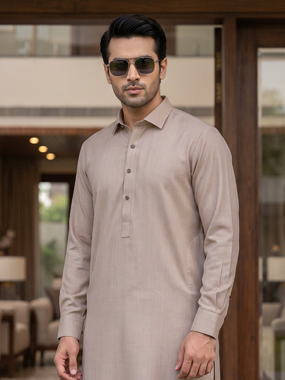 Beige Designer Shalwar Kameez (SK-741)