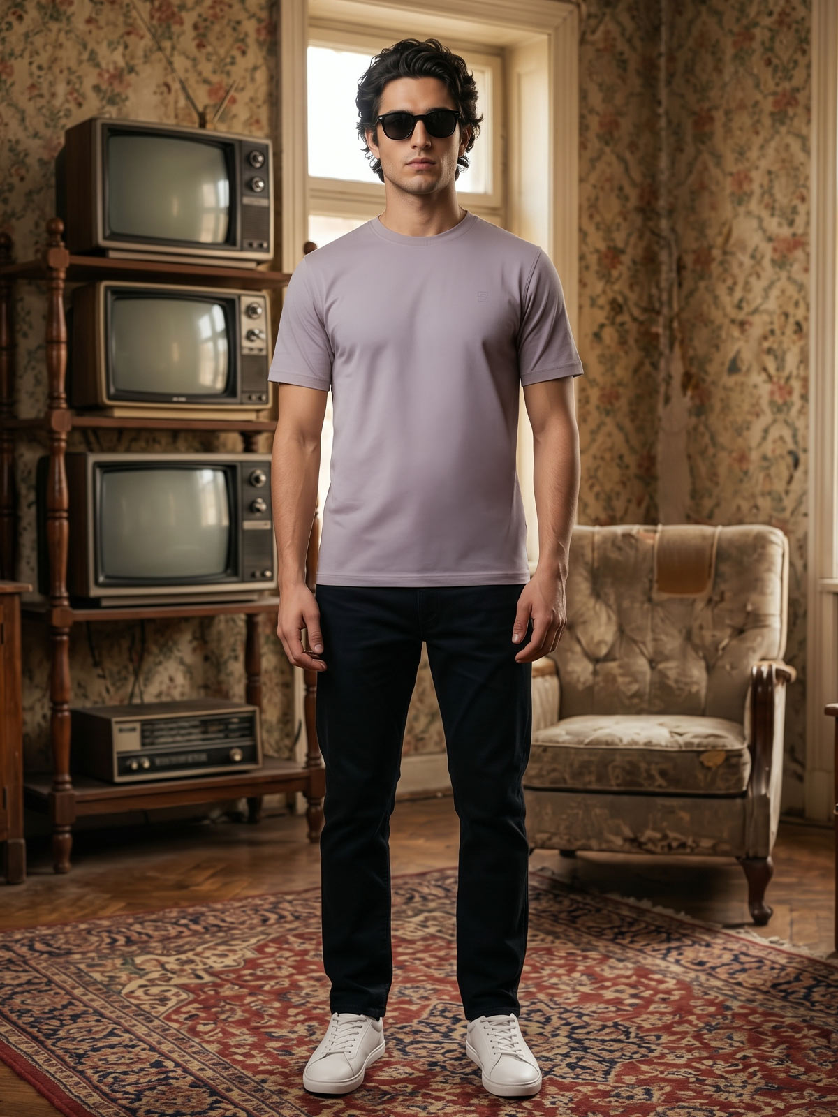 Beige Basic T-Shirt (TEE-513)